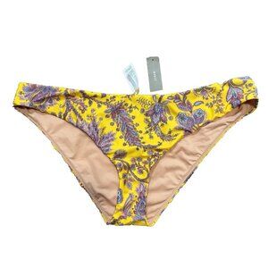 J. CREW High Rise Bikini Bottom Sweet Heart In Ratti Golden Paisley Size XXL